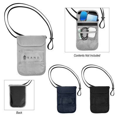 Rfid Data Blocking Neck Wallet