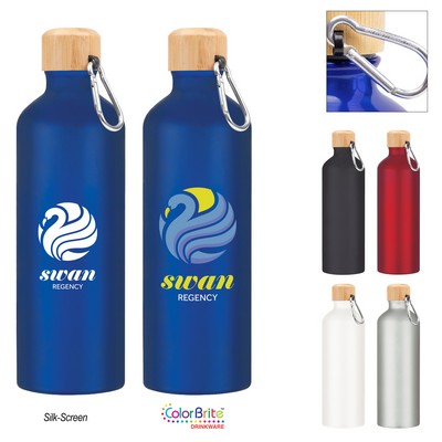 25 Oz. Aluminum Tundra Bike Bottle With Bamboo Lid