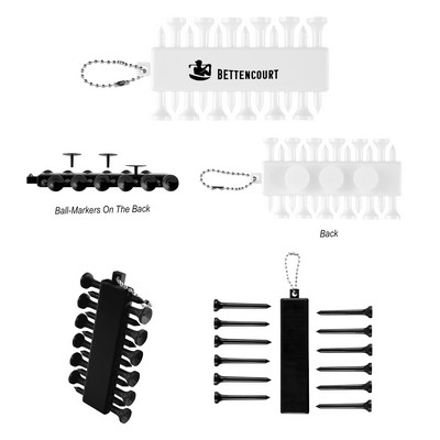 Rabs Golf Tee Set Keychain