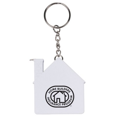 House Tape Measure Key Chain 3'